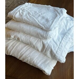 Brooklinen Queen Sheet Set White Cotton Full Set